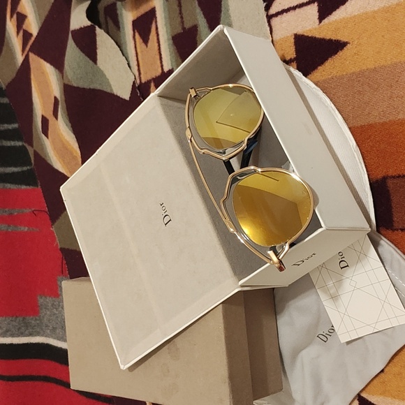 Dior | Accessories | Dior Soreal Sunglasses Gold Frame Gold